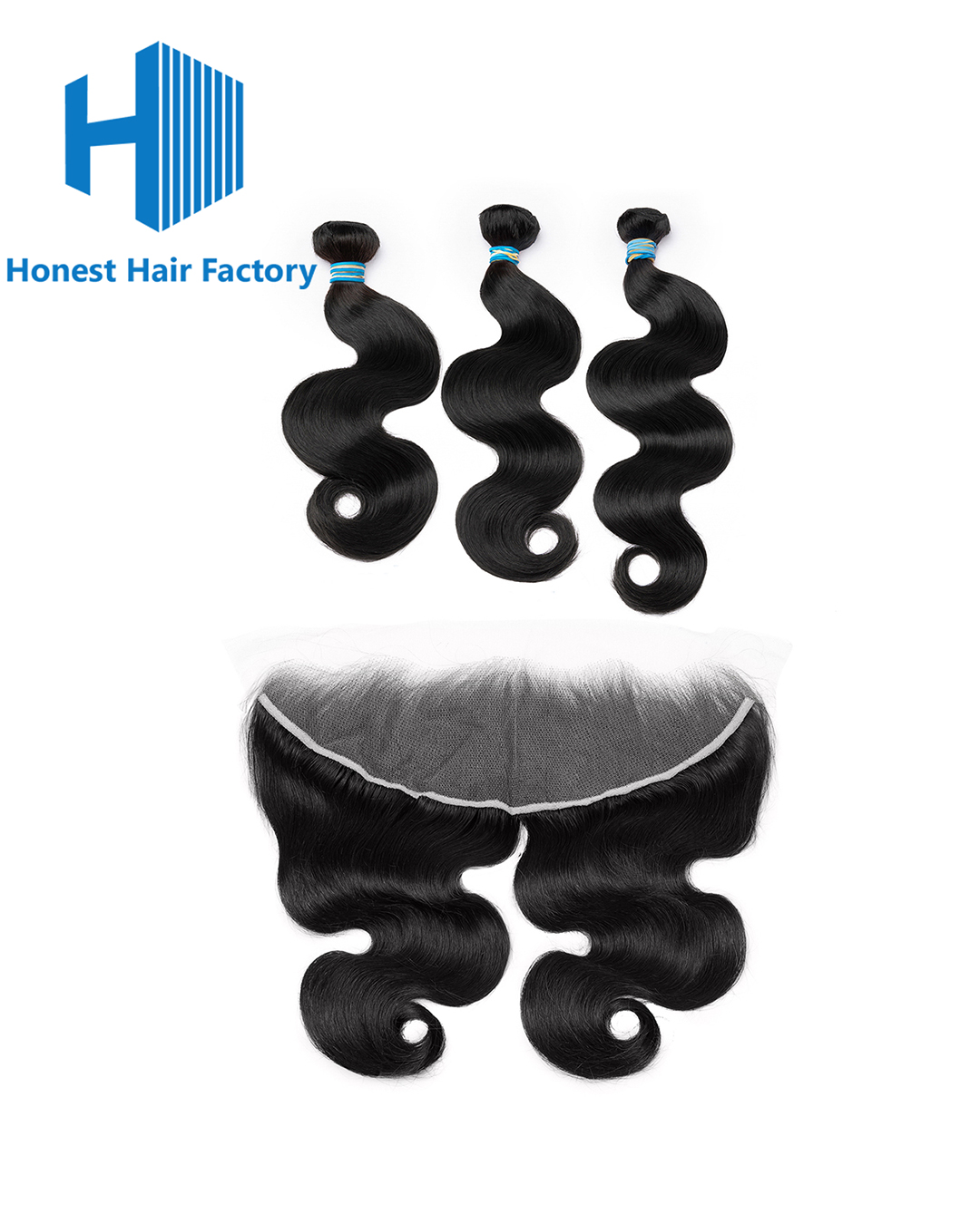 Blue Band Body Wave Bundles With HD Frontal Deals