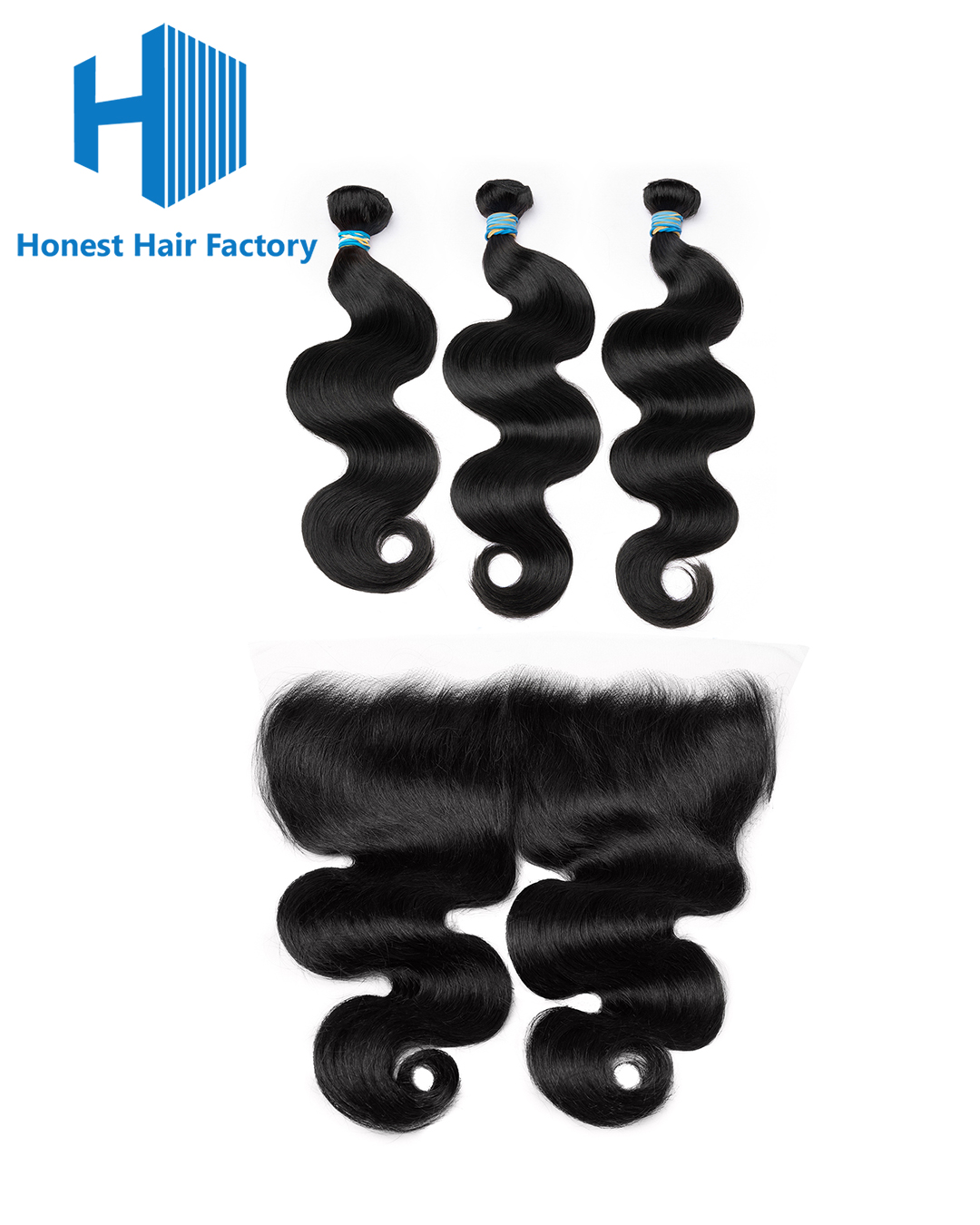 Blue Band Body Wave Bundles With HD Frontal Deals