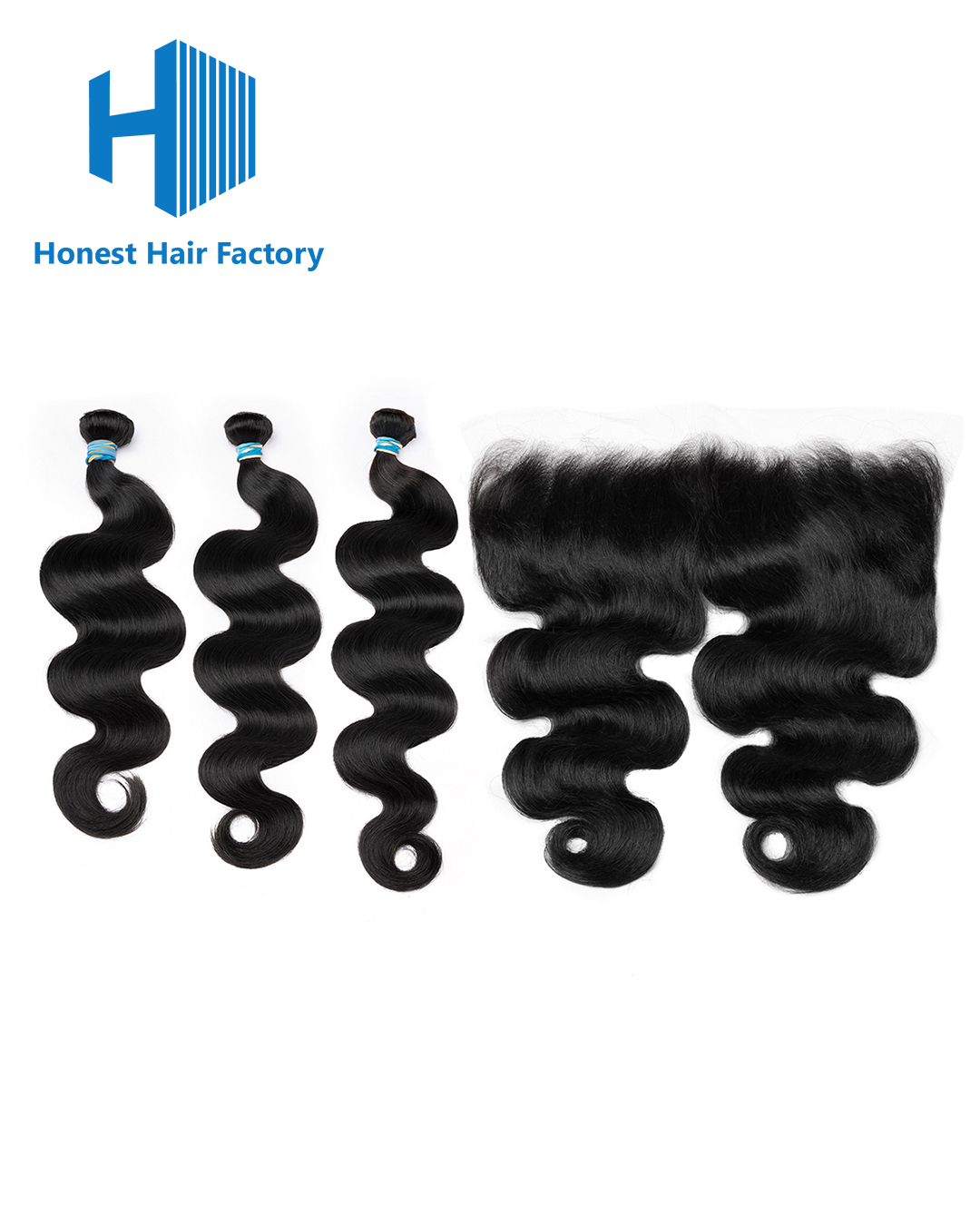 Blue Band Body Wave Bundles With HD Frontal Deals