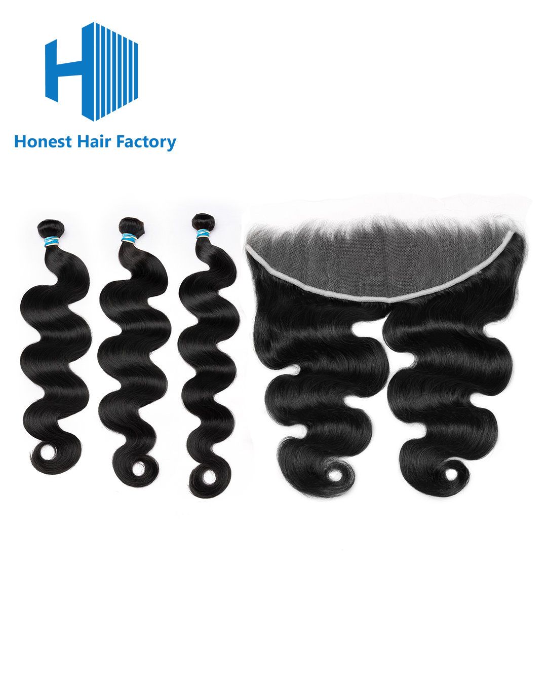 Blue Band Body Wave Bundles With HD Frontal Deals