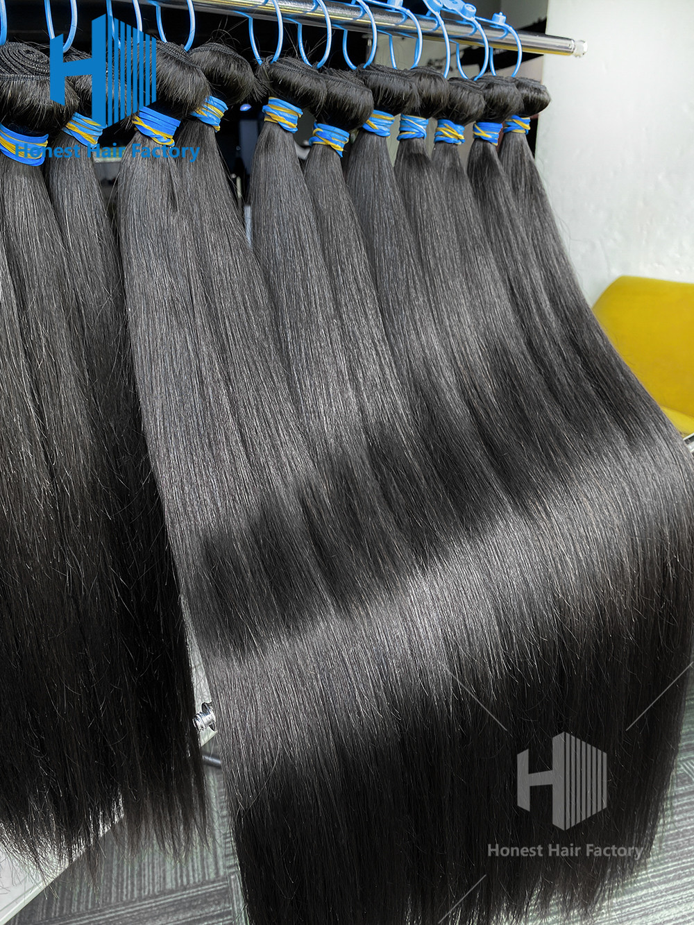 Wholesale 10 Bundles Blue Band Raw Hair 12"-30" Straight