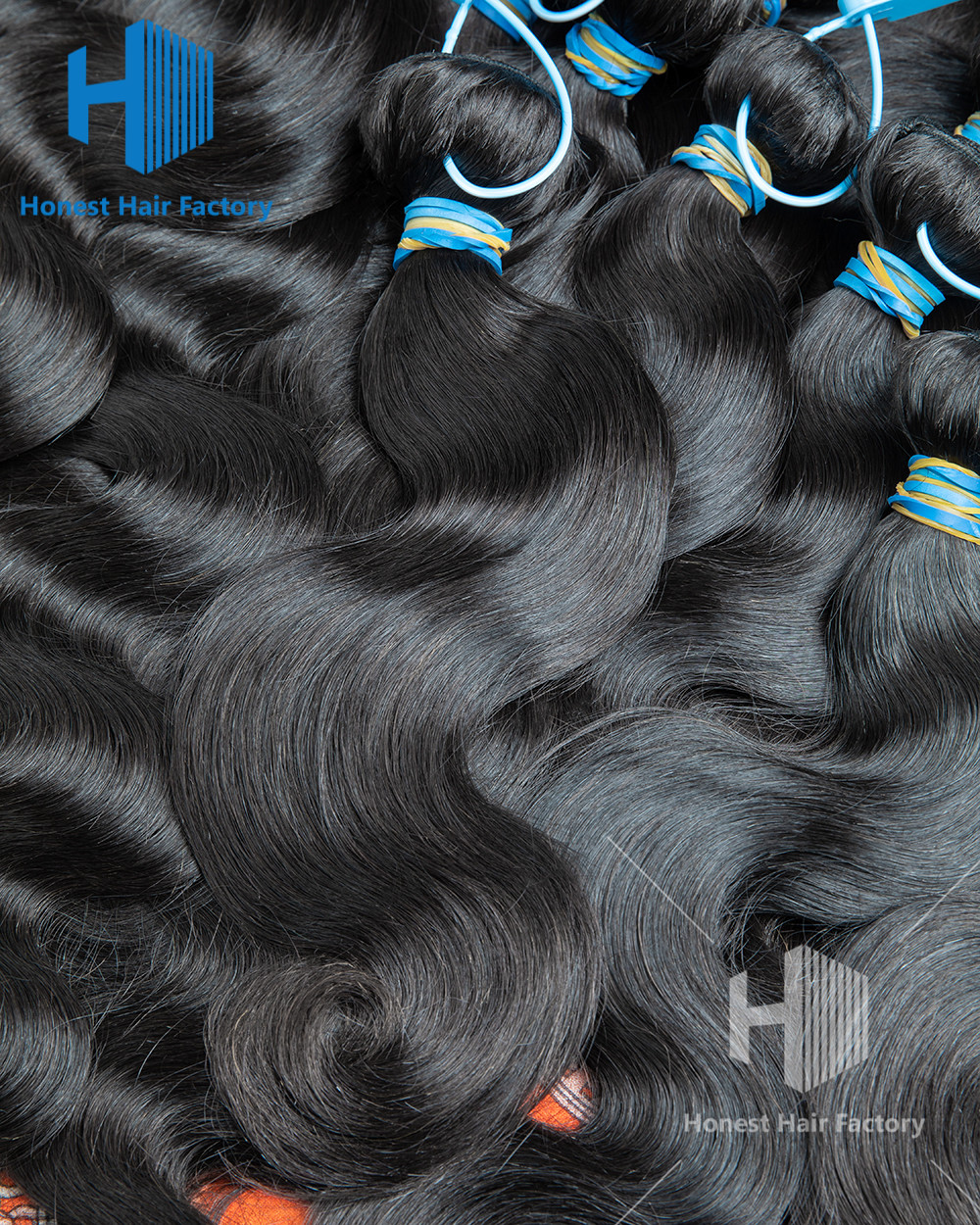 Wholesale 15 Bundles Blue Band Raw Hair 12"-30" Body Wave