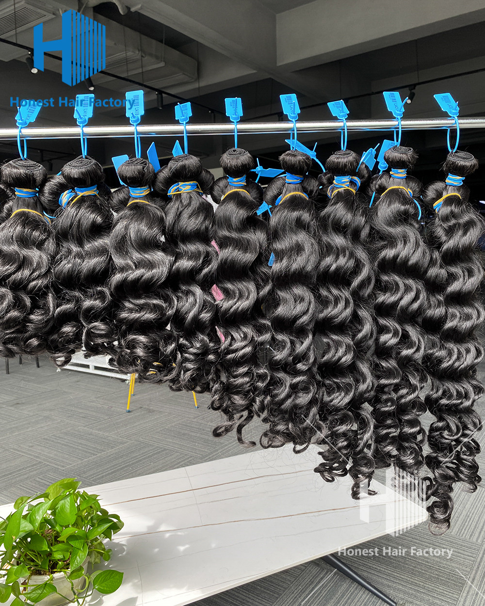 Wholesale 15 Bundles Blue Band Raw Hair 12"-30" Loose Wave