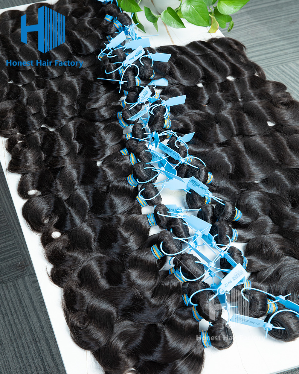Wholesale 30 Bundles Blue Band Raw Hair 12"-30" Body Wave
