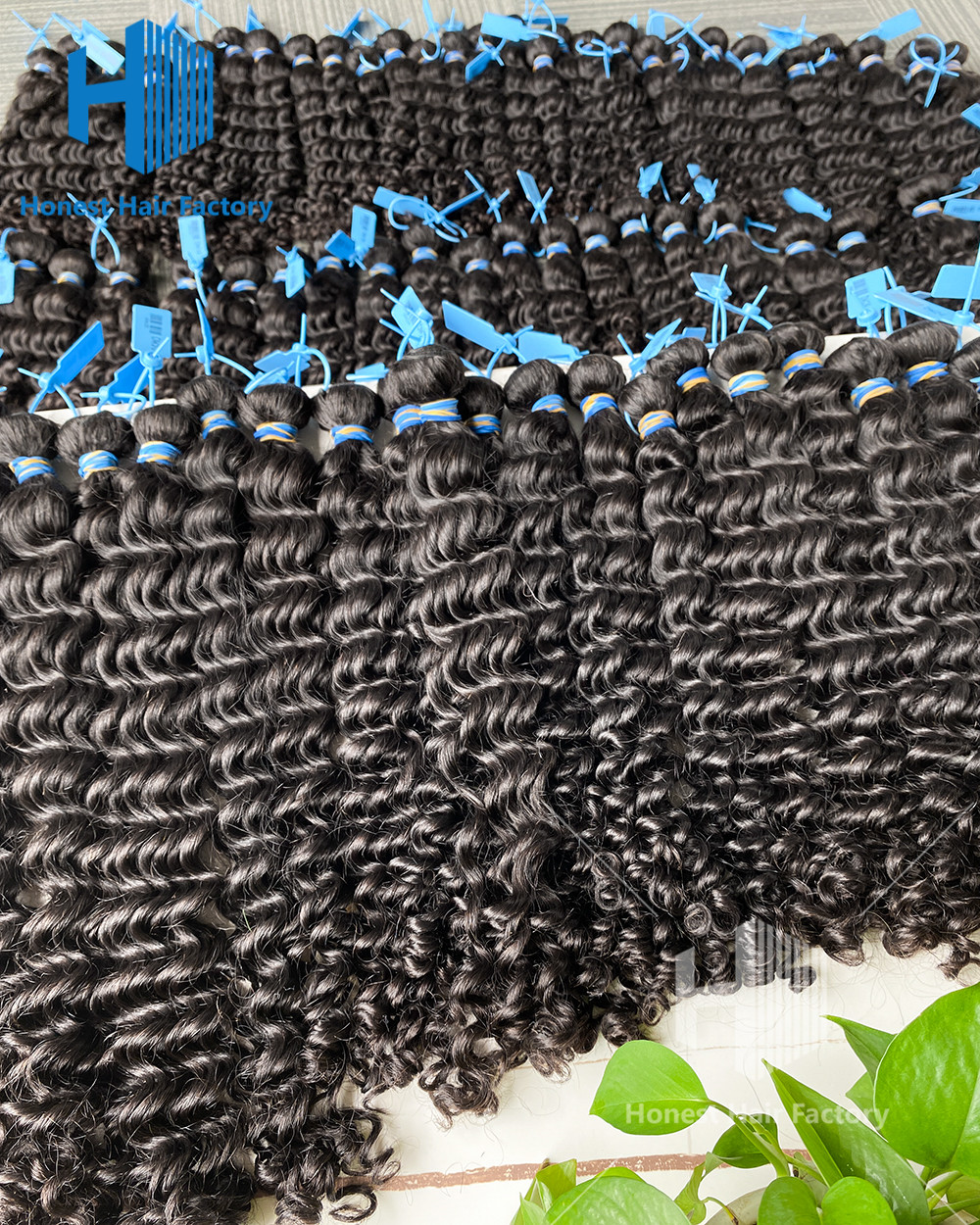 Wholesale 30 Bundles Blue Band Raw Hair 12"-30" Deep Wave