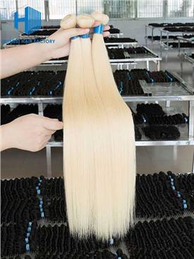 Wholesale 14-32 Inch Brazilian Premium Blonde 613# Straight Hair