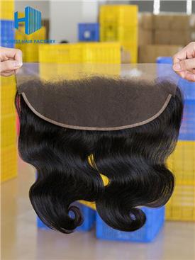 Wholesale 8-22Inch Body wave Pre-plucked 13*5 Transparent  Lace Frontal