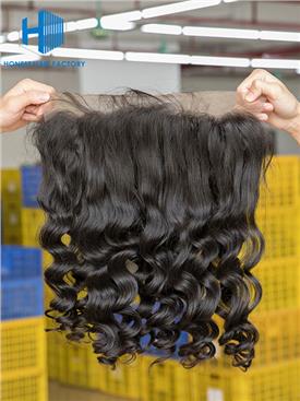 Wholesale 8-22Inch Loose wave Pre-plucked 13*5 Transparent  Lace Frontal