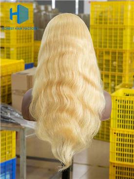 Wholesale 150% Body Wave HD Full Lace Wig 613#Blonde Color