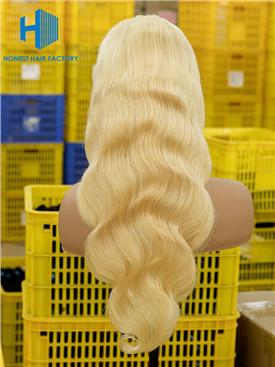 Wholesale 150% Body Wave Frontal Lace Wig 613#Blonde Color