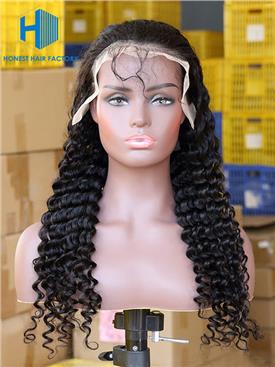 Wholesale Deep Wave BOBO Frontal Lace Wig With Pre-plucked Hair Line