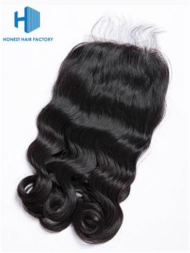 Wholesale 8-22Inch Loose wave Pre-plucked 5*5  Transparent  Lace Closure