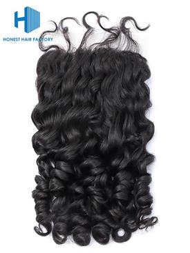 Wholesale 8-22Inch Deep wave Pre-plucked 5*5  Transparent Lace Closure