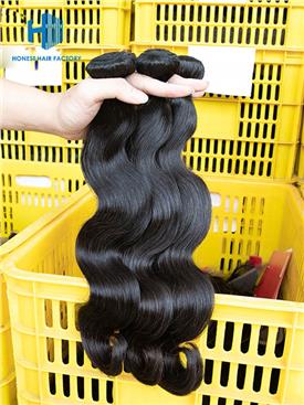 Wholesale 12-30 Inch Natural Wave Premium Brazilian Hair #1B Natural Black