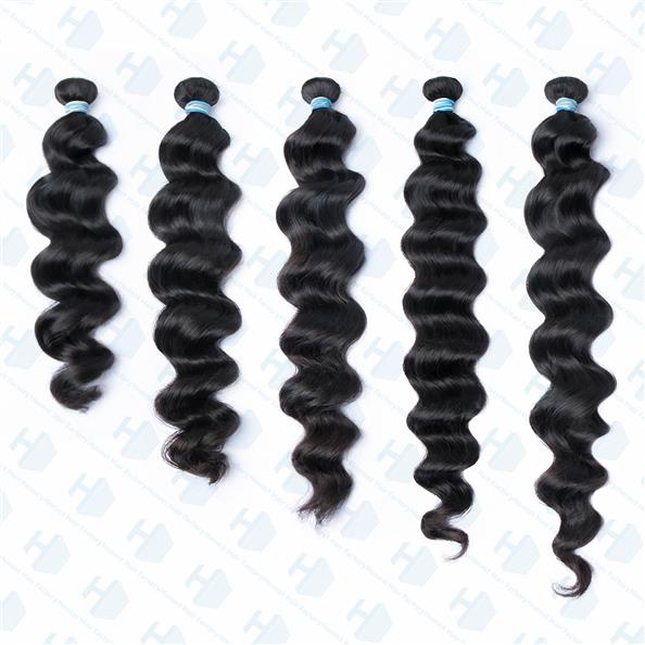 Wholesale 12" -30" Blue Band XR Brazilian Virgin Hair Loose Wave 1B#