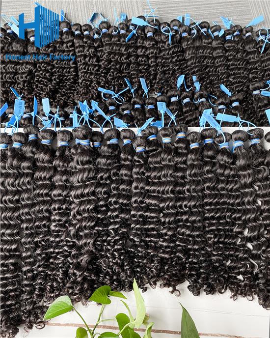 Wholesale 12" -30" Blue Band XR Brazilian Virgin Hair Deep Wave 1B#