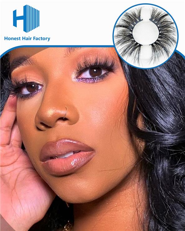 Wholesale 003# 3D Mink Hand-made Fluffy Volume Eyelashes-25-30mm