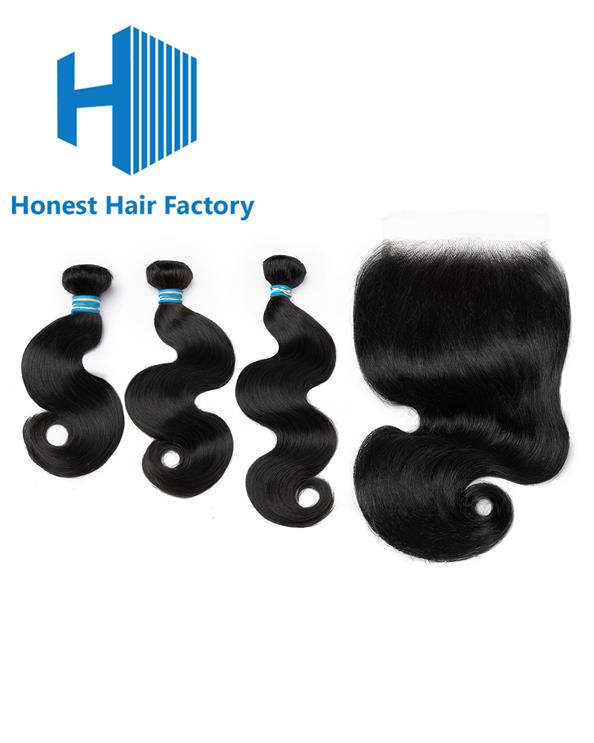 Blue Band Body Wave Bundles With HD Closure Deals