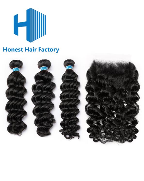 Blue Band Deep Wave Bundles With HD Closure Deals