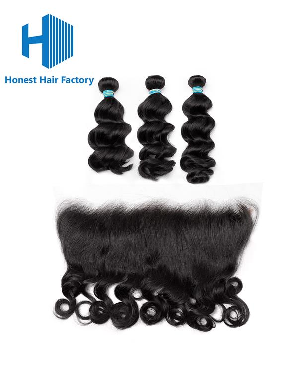 Blue Band Loose Wave Bundles With HD Frontal Deals