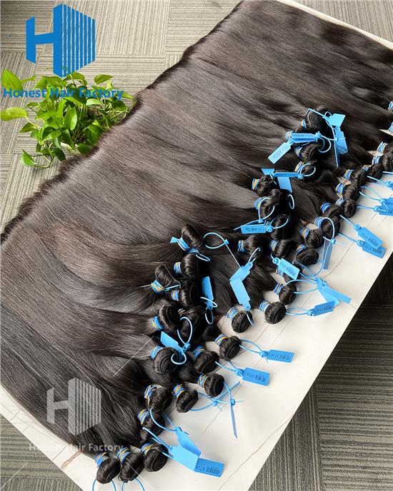 Wholesale 30 Bundles Blue Band Raw Hair 12"-30" Straight