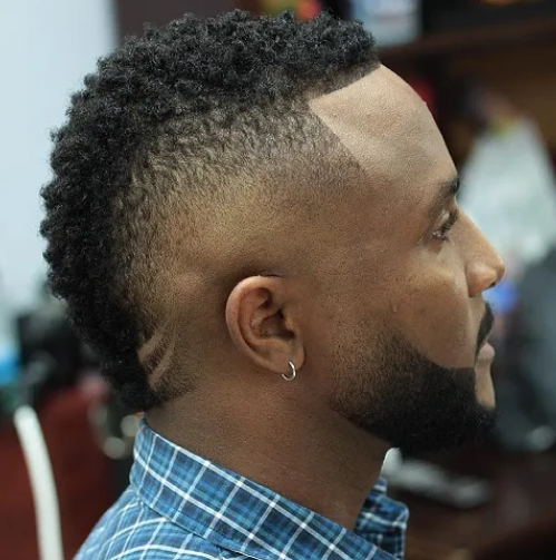 burst fade faux hawk