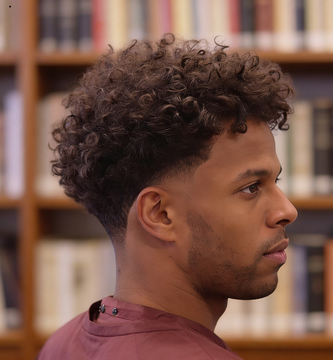 curly low taper
