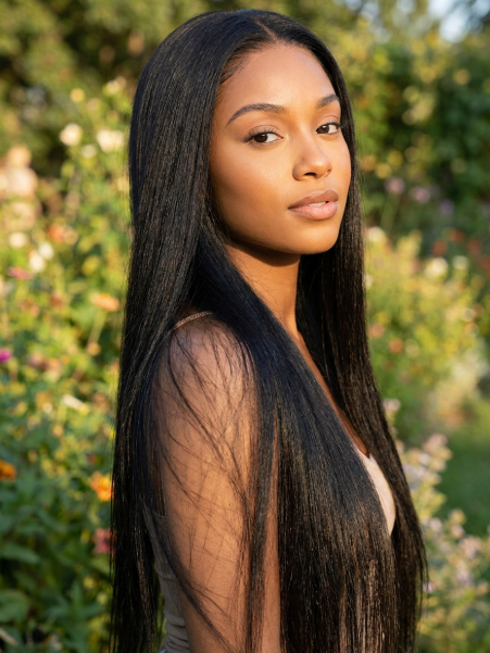 straight wig wearing effect straight wig wearing effect